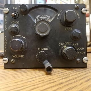 Army Bomber Airplane Cockpit Radio Compass Instrument Control Panel
