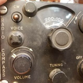 Army Bomber Airplane Cockpit Radio Compass Instrument Control Panel 8