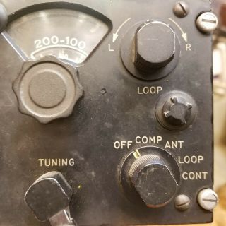 Army Bomber Airplane Cockpit Radio Compass Instrument Control Panel 9