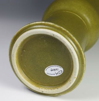 Large Antique Chinese Tea Dust Glazed Porcelain Ku Vase 6