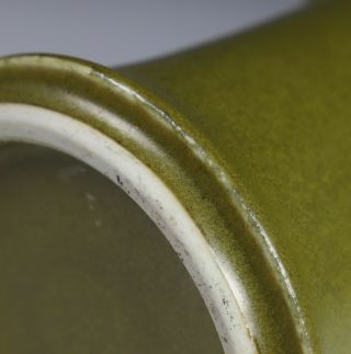 Large Antique Chinese Tea Dust Glazed Porcelain Ku Vase 7