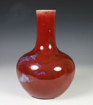 Old Chinese Flambe Glazed Porcelain Bottle Vase 2