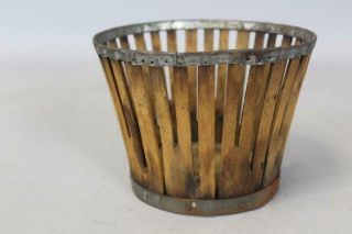19th C Enfield Ct Shaker Wooden Berry Basket Surface