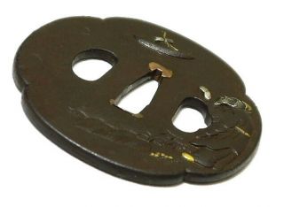 ◆Tsuba◆ - Hermit - Shoami ◇NBTHK Kicho Paper◇ Mokko style 77mm Box 10