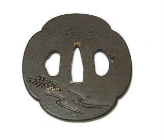 ◆Tsuba◆ - Hermit - Shoami ◇NBTHK Kicho Paper◇ Mokko style 77mm Box 4