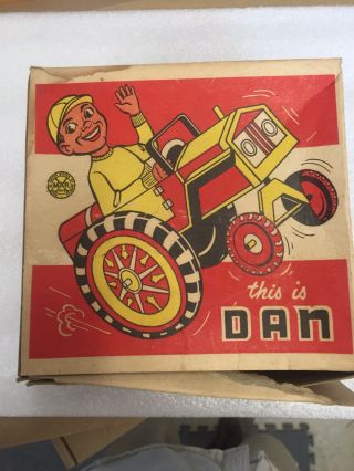 1940s - Marx Old Jalopy Dan Or Dora Wind Up Crazy Car Tin Toy,  It Work,