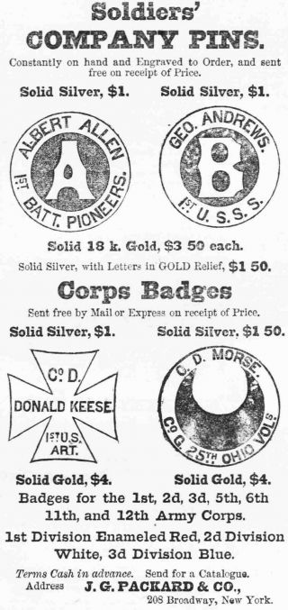 CORPS & REGIMENTAL BADGES - CW Illust.  Ads,  Pictures of Over 200 Badges 10