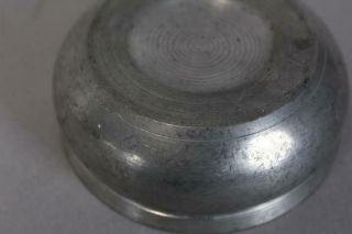 18TH C PEWTER PORRINGER WITH A FULLY DEVELOPED & HEART CUT DECORATED HANDLE 9