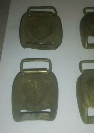 7 Rare Vintage Civil War Relic Confederate Brass Horse Harness Buckle Covers 2
