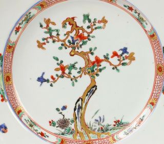 Antique Chinese Famille Verte Porcelain Plate with Design - Kangxi Period 2