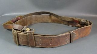 1939 A.  Lerch WWII German Officer Luger P08 Pistol Gun Holster Leather Belt&Strap 3