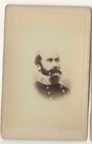 Civil War Cdv Confederate Richard Ewell " Old Baldy "