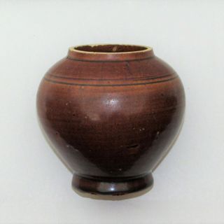 Chinese Tang Pottery Sancai Ware Amber Glaze Pot c.  7th - 8th C / 5 