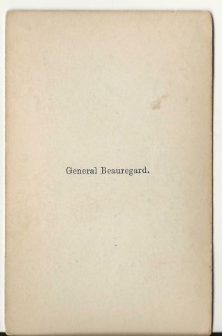 Civil War CDV Confederate General PGT Beuarigard 2
