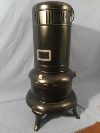 Vintage Montgomery Ward Black Kerosene Oil Heater Stove Estate 15u - 7600a