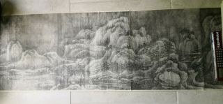 Vintage Scroll Print of Acient Chinese Landscape Painting - LONG 9