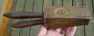 Antique 1800s Folk Art Primitive Wooden Ware Lemon Squeezer