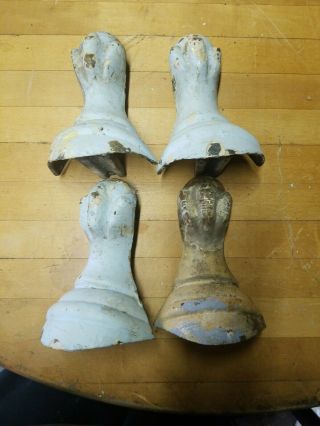 4 Large Matching Antique Cast Iron Eagle Claw Feet Legs for Porcelain Bath Tub 10
