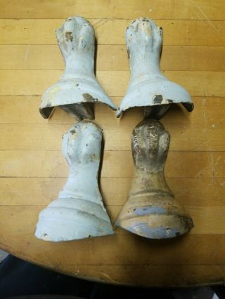 4 Large Matching Antique Cast Iron Eagle Claw Feet Legs for Porcelain Bath Tub 12
