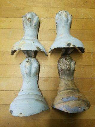 4 Large Matching Antique Cast Iron Eagle Claw Feet Legs for Porcelain Bath Tub 2