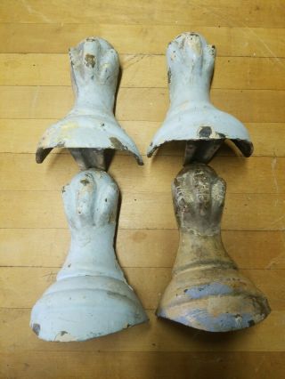 4 Large Matching Antique Cast Iron Eagle Claw Feet Legs for Porcelain Bath Tub 3