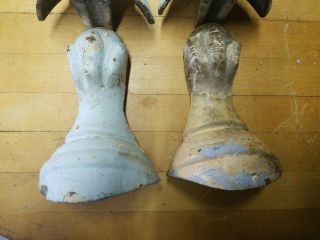 4 Large Matching Antique Cast Iron Eagle Claw Feet Legs for Porcelain Bath Tub 5