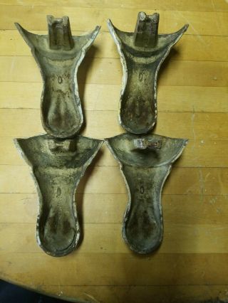 4 Large Matching Antique Cast Iron Eagle Claw Feet Legs for Porcelain Bath Tub 6