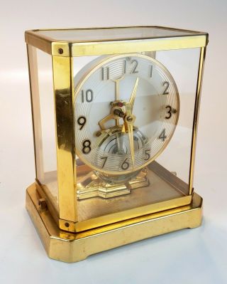 Vintage United Clock Co.  Electric Mantel Clock Model 999 W/ Glass Cover