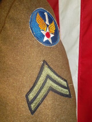 WWII United States Army Air Corp Trench Coat 1944 1st Air Force 38R 5