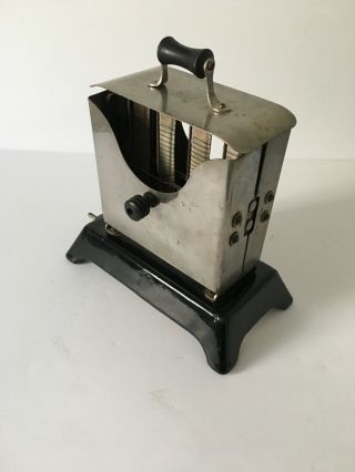 Rare Antique Mesco Black Porcelain Base 2 - Slice Electric Toaster Circa 1911 - 1914