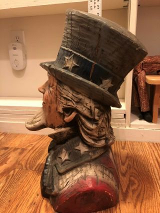 primitive 4 th of july folk art uncle sam bust 4