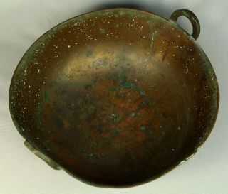 Antique EARLY Thick Bronze/Copper Large Cauldron Open Fire Cooking Pot 7