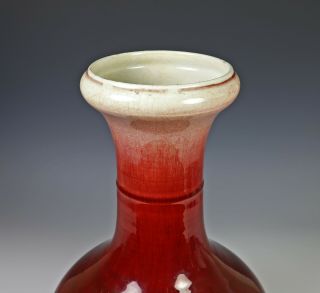 Large Antique Chinese Langyao Glazed Porcelain Vase with Garlic Top 3