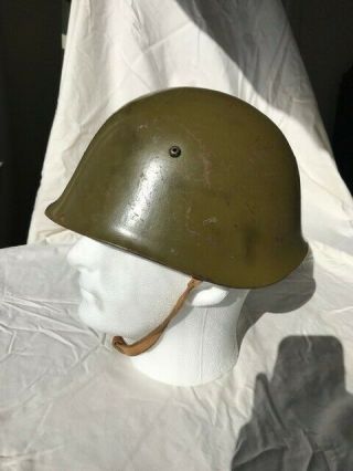 Cold War 70s Bulgarian Steel Paratrooper Helmet Model 72