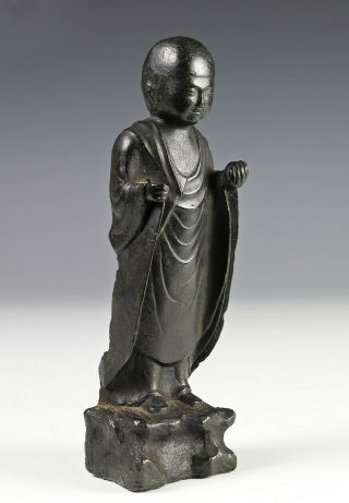 Antique Early Asian Bronze Statue of Standing Figure 2