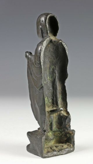 Antique Early Asian Bronze Statue of Standing Figure 5