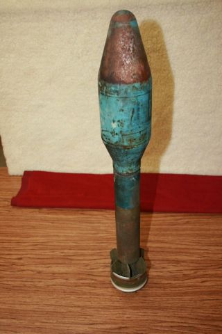 Vintage 1953 Fuze Dummy Rocket/practice Rocket - 3.  5 Inch M405