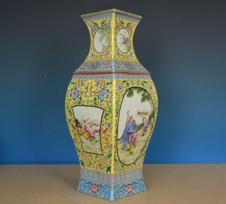 STUNNING ANTIQUE CHINESE FAMILLE ROSE PORCELAIN VASE MARKED YONGZHENG RARE T5617 4