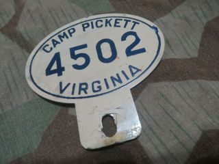 Ww2 Camp Pickett Virginia License Plate Topper Us Army Wwii Fort Military Base