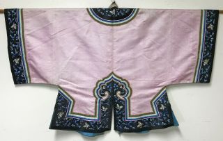 Old Chinese Womans Pink Silk Robe Jacket