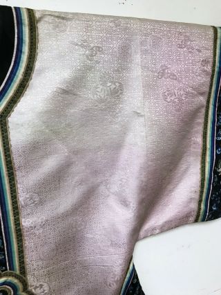 Old Chinese Womans Pink Silk Robe Jacket 7