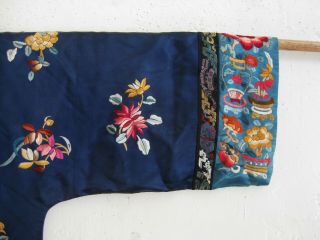 Fine Old Chinese Blue Silk Embroidered Imperial Court Robe 8