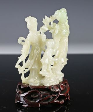 Old Chinese Carved Jade Jadeite Statue of Figural Group 3