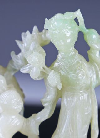 Old Chinese Carved Jade Jadeite Statue of Figural Group 7