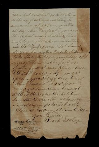 33rd Indiana Infantry CIVIL WAR SOLDIER LETTER from Camp near Danville,  Kentucky 2