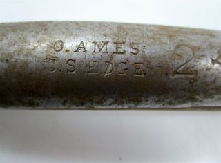 Antique Primitive O.  Ames Shovel Marked WPAUS C.  S.  Edge 2 4