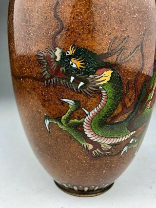 A JAPANESE CLOISONNE VASE WITH DRAGON 4