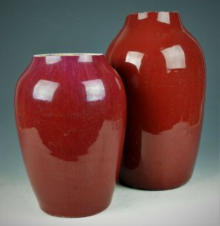Two Chinese Ox Blood Red Glaze Vase - 18 - 19th Century Qing dynasty 3