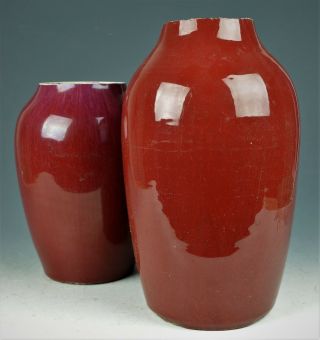 Two Chinese Ox Blood Red Glaze Vase - 18 - 19th Century Qing dynasty 4