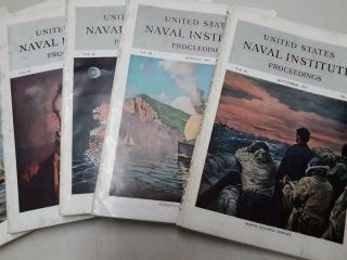 UNITED STATES NAVAL INSTITUTE PROCEEDINGS MAGAZINES 1957,  6 ISSUES 2